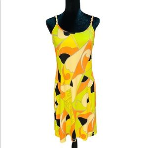 Bright and beautiful nylon slip on spring dress